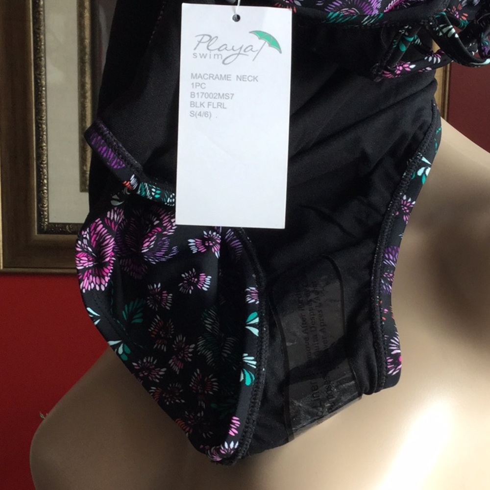 🌺 PLAYA SWIM BLACK FLORIST SMALL BATHING SUIT 🌺 - Picture 7 of 7